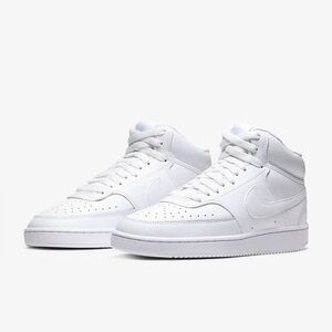 Nike Court Vision Mid Triple White Sneakers